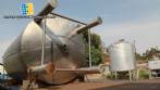 30,000 liter stainless steel storage tank with ladder
