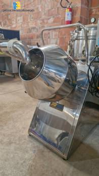Stainless steel coating pan with hot air blower and JHM slatted blades