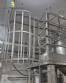 Stainless steel surge tank with agitator, 2000 liters.