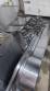 Continuous line dosing dropper with oven for buttered tapioca starch biscuits Forma�o