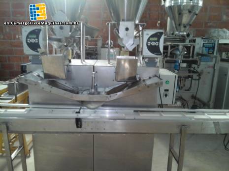 Metering / Weighing with load cell and double stainless steel silos brand Donar