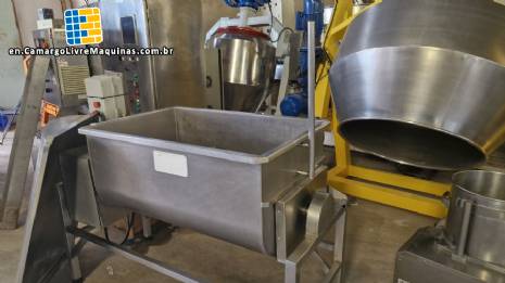 Seleto 210-liter stainless steel meat homogenizing paddle mixer
