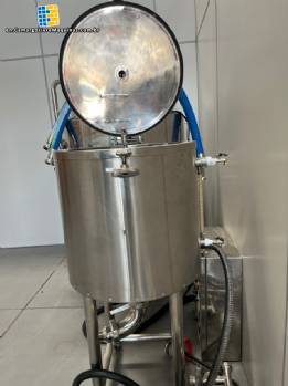 50 liter stainless steel jacketed mixing tank reactor