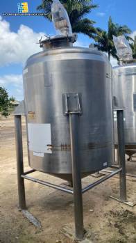 1500 liter stainless steel tank without agitator