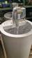 Polymer mixing tank with stainless steel shaft and diaphragm pump, 300 liters.