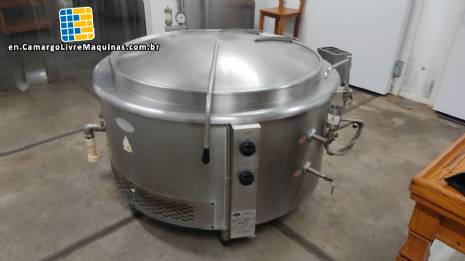 COZIL gas self-generating stainless steel cauldron, 500 liters