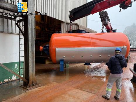 SM Carvalho grain deactivation reactor, 10 tons per hour, with lining.