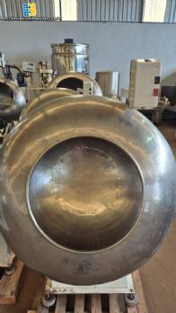 Incapi 250 liter stainless steel smooth coating pan