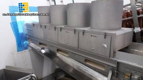 Line for production of up to 12 tons of sausage per day