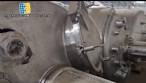 Sanitary stainless steel mixing tank with spray ball