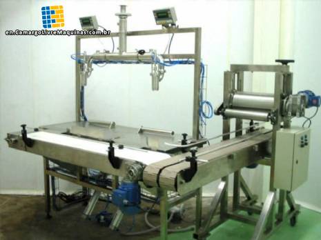 Liquid and viscous products packaging machine