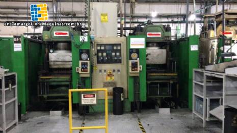 Double press for vulcanizing technical rubber parts, Pan Stone 200 tons Double press for vulcanizing technical rubber parts, Pan Stone 200 tons