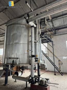 Jacketed tank with circulator and mixer for 20,000 liters of soap Jacketed tank with circulator and mixer for 20,000 liters of soap