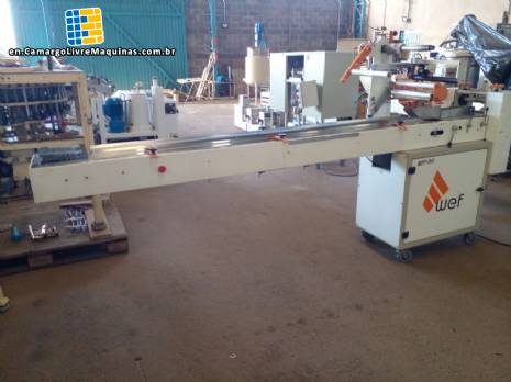 WEF Máquinas Stainless Steel Flow Pack Packer WEF Máquinas Stainless Steel Flow Pack Packer